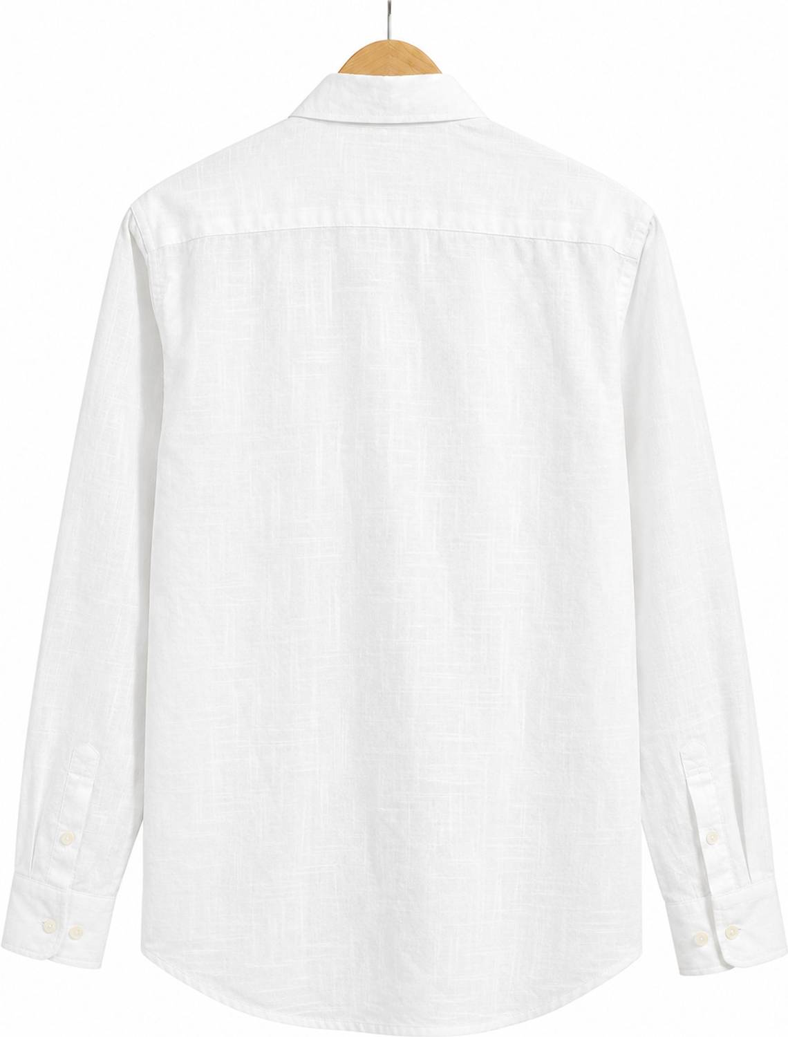 THE EPOPEE Men Solid Casual White Shirt - Image 3
