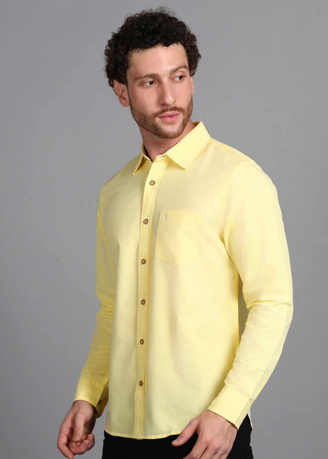 Image of United Colors of Benetton Men Solid Casual Green Shirt