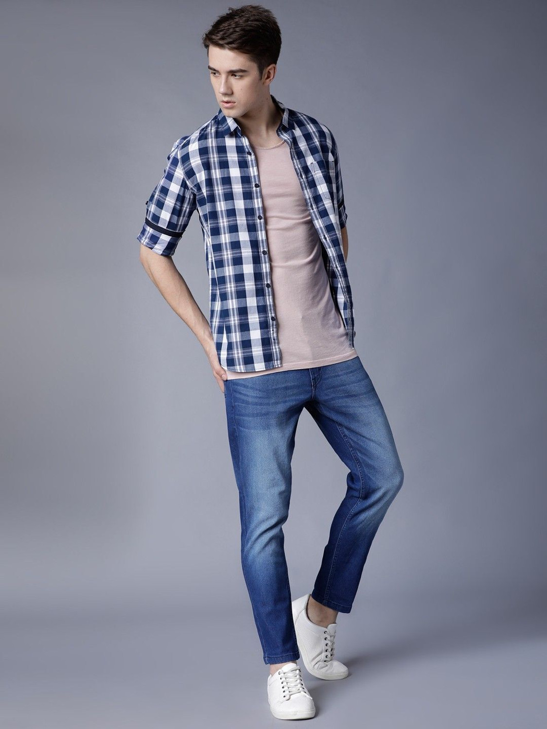 Image of HIGHLANDER Men Checkered Casual Multicolor Shirt