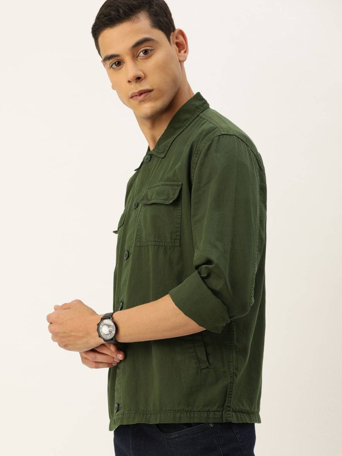 The Indian Garage Co. Men Green Casual Shirt - Image 5