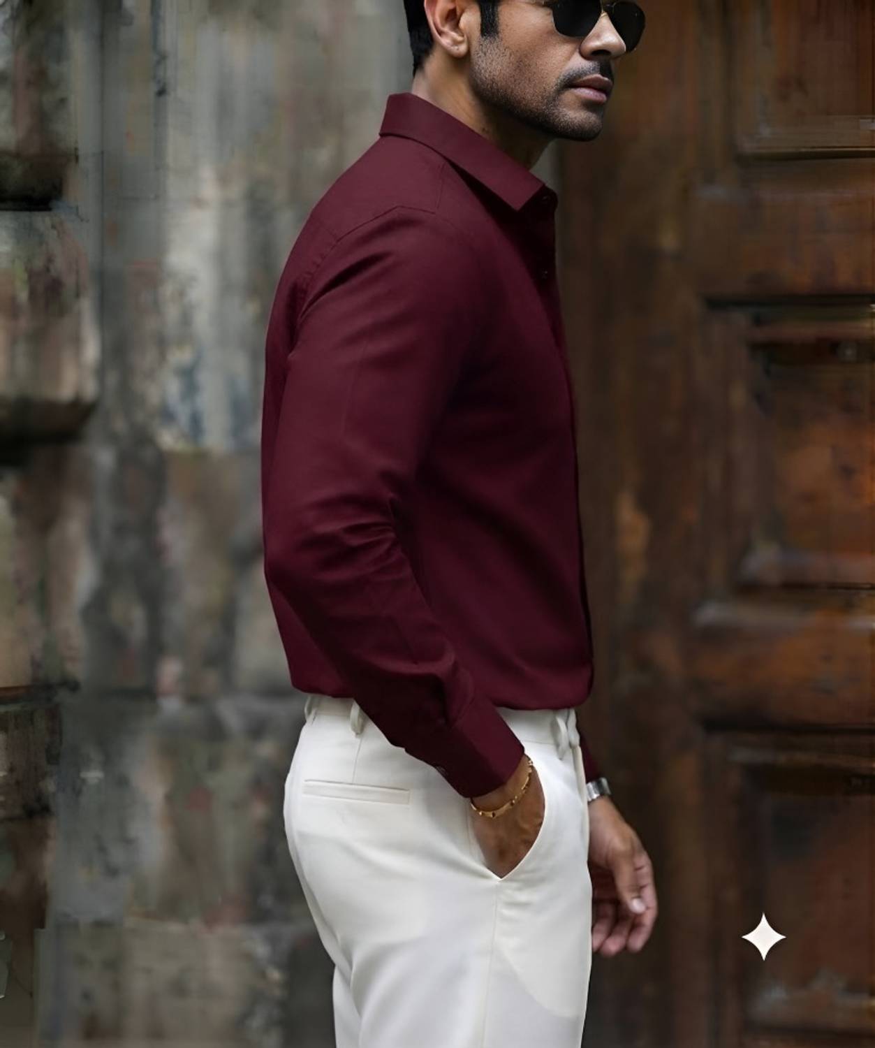 maruti style Men Maroon Casual Shirt - Image 3