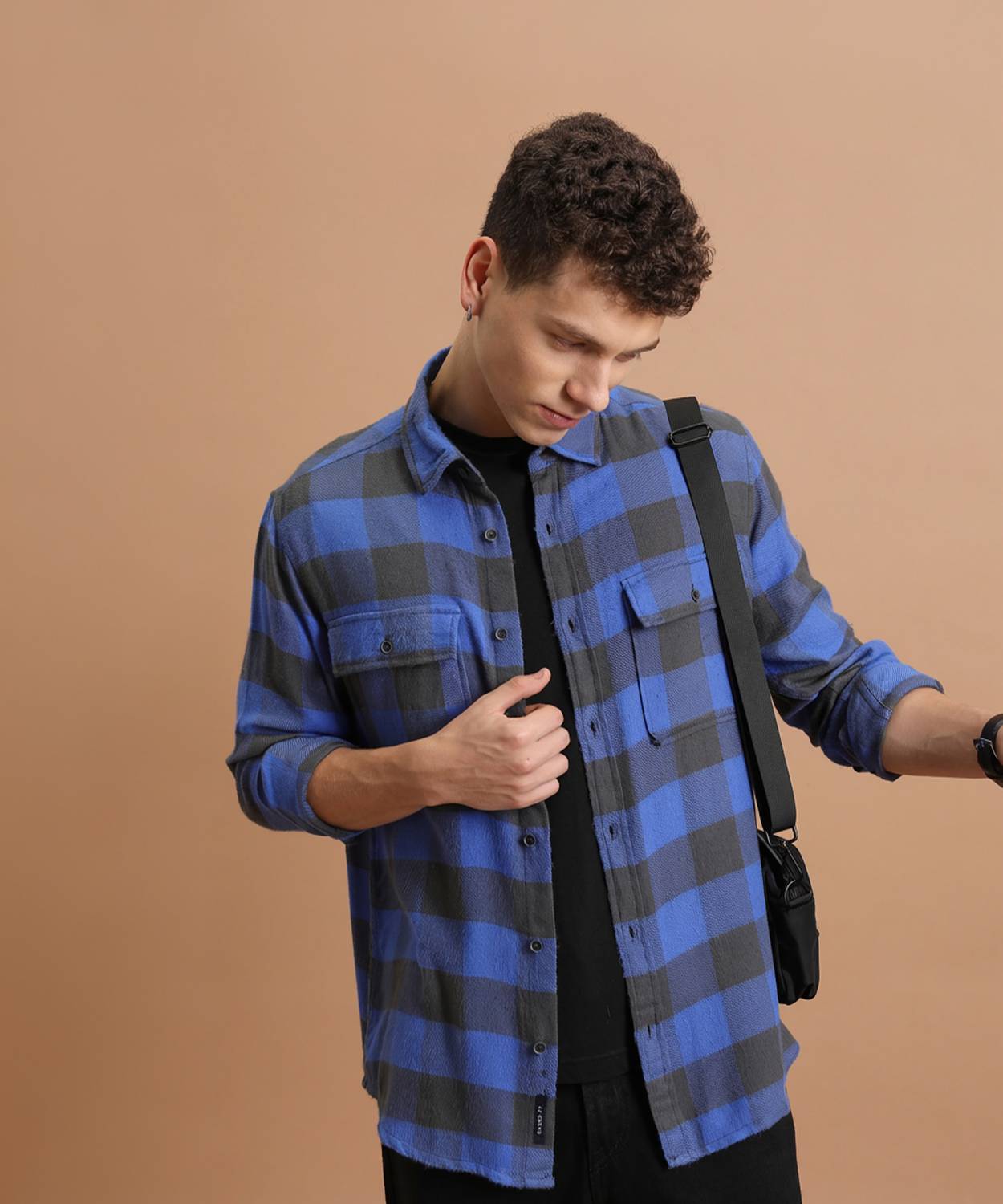 HIGHLANDER Men Checkered Casual Black, Blue Shirt - Buy HIGHLANDER Men  Checkered Casual Black, Blue Shirt Online at Best Prices in India |  Flipkart.com