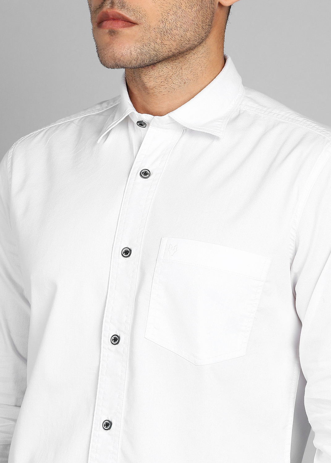 Image of INTEGRITI Men Solid Casual White Shirt