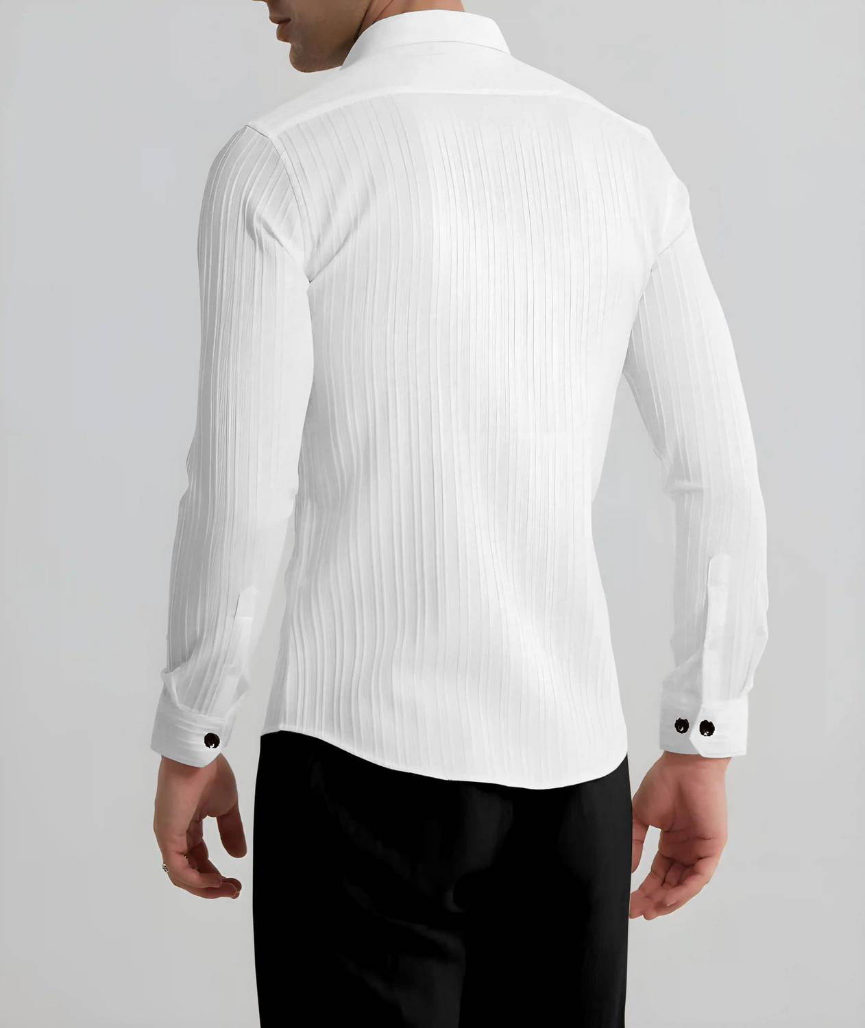House of Vinay Men Black, White Shirt - Image 2
