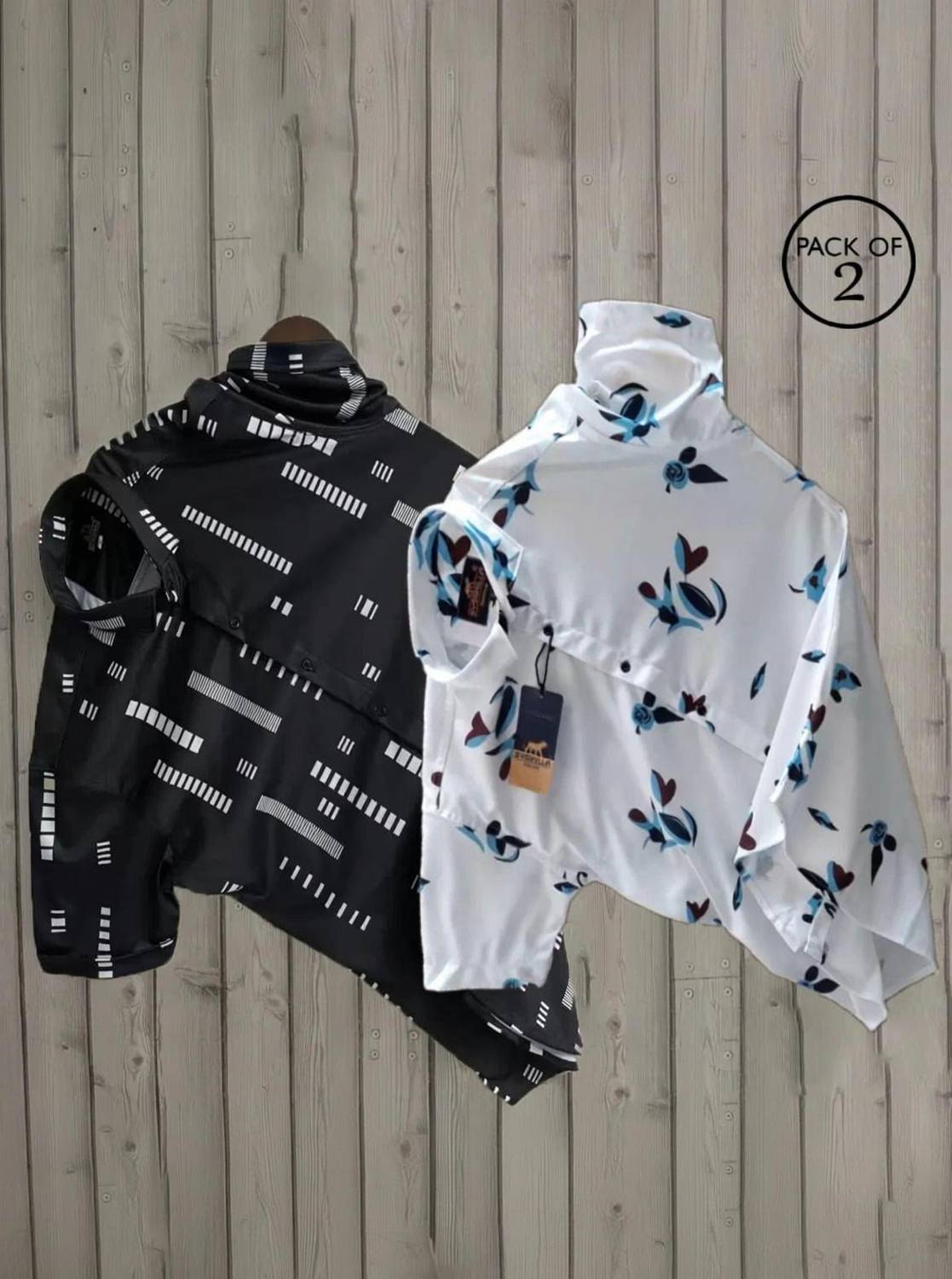 TIGER SNAKE Men Striped Casual Black, White, Blue Shirt