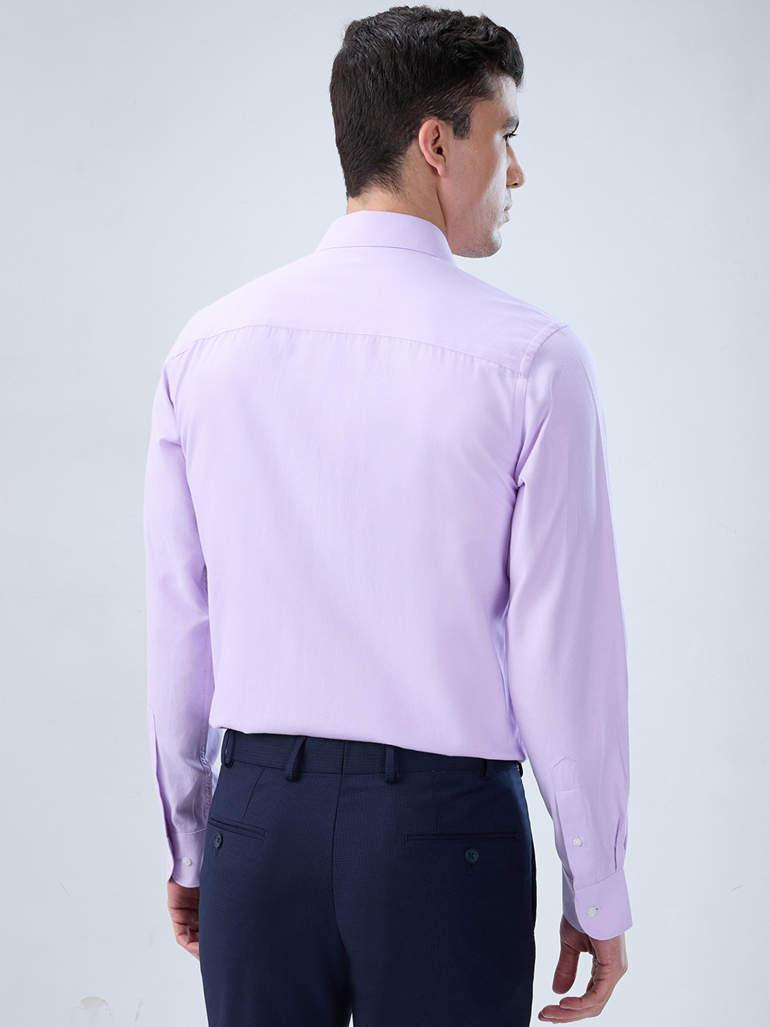 Image of PARK AVENUE Men Solid Formal Purple Shirt