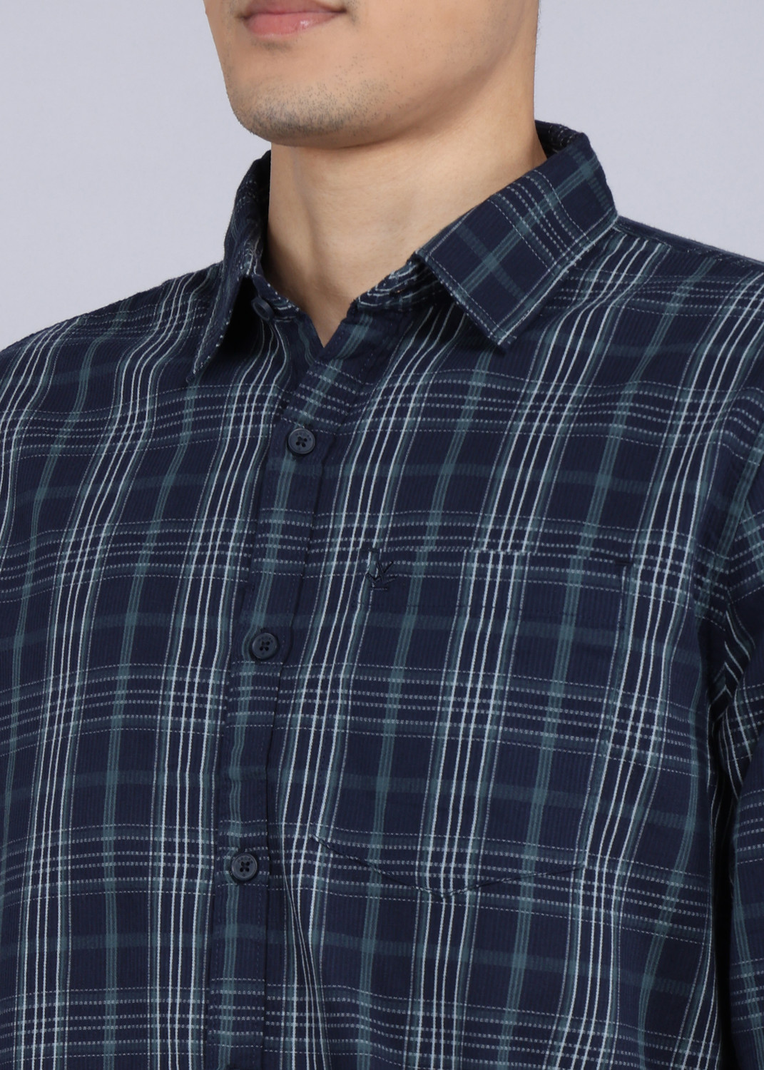 Image of WROGN Men Regular Fit Checkered Casual Shirt