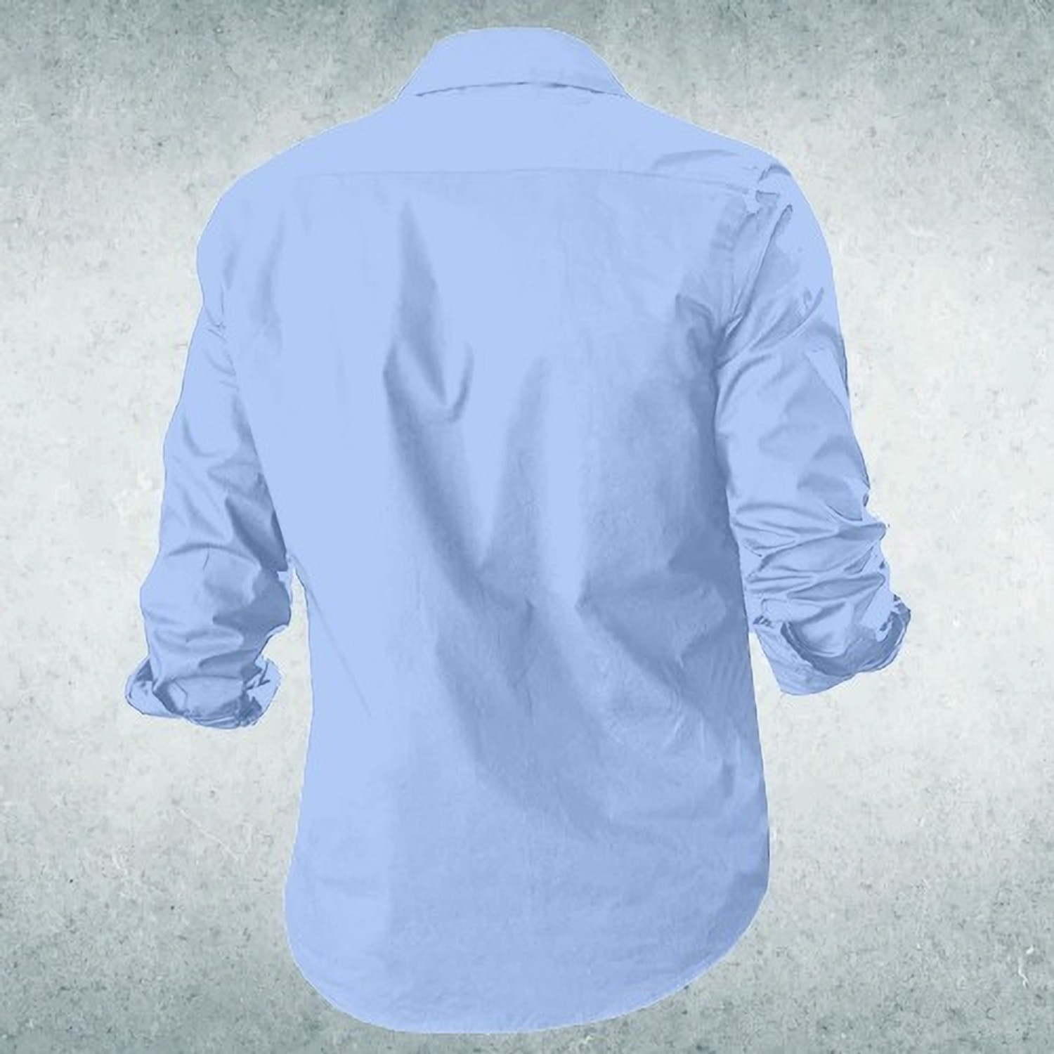 Image of VEKARIYA ENTERPRISE Men Solid Casual Light Blue Shirt