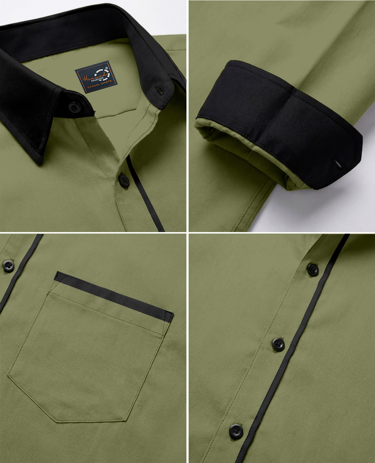 Image of GAZZY CREATION Men Solid Casual Green Shirt