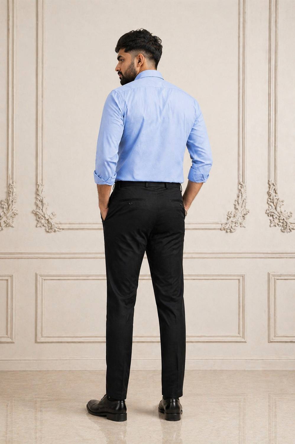 VELRON Men Light Blue Casual Shirt - Image 2