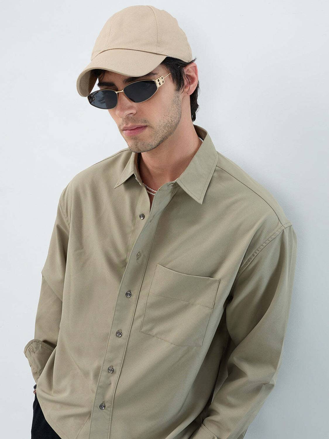 VASTRADO Men Light Green Shirt - Image 2
