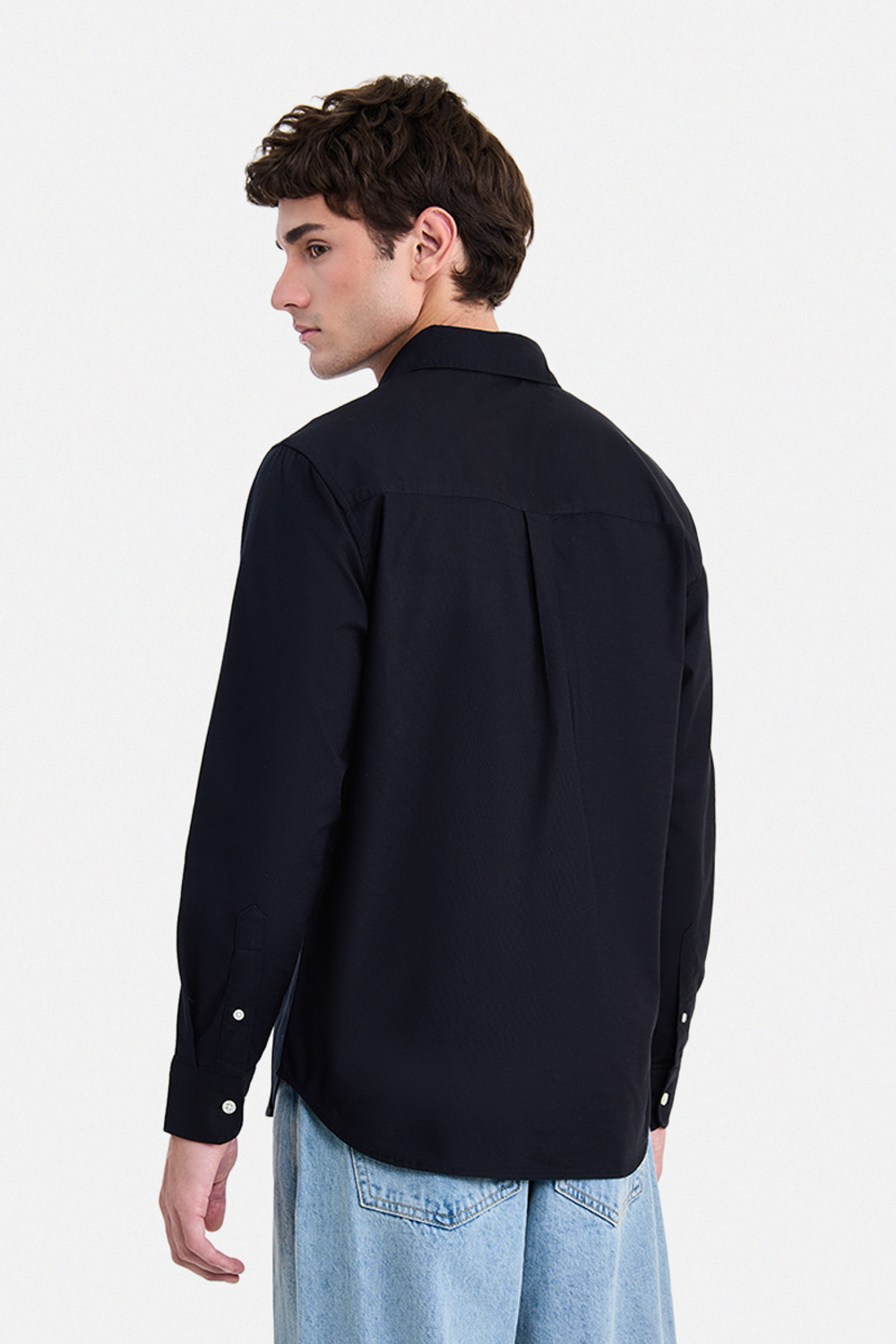 Image of Snitch Men Solid Casual Black Shirt