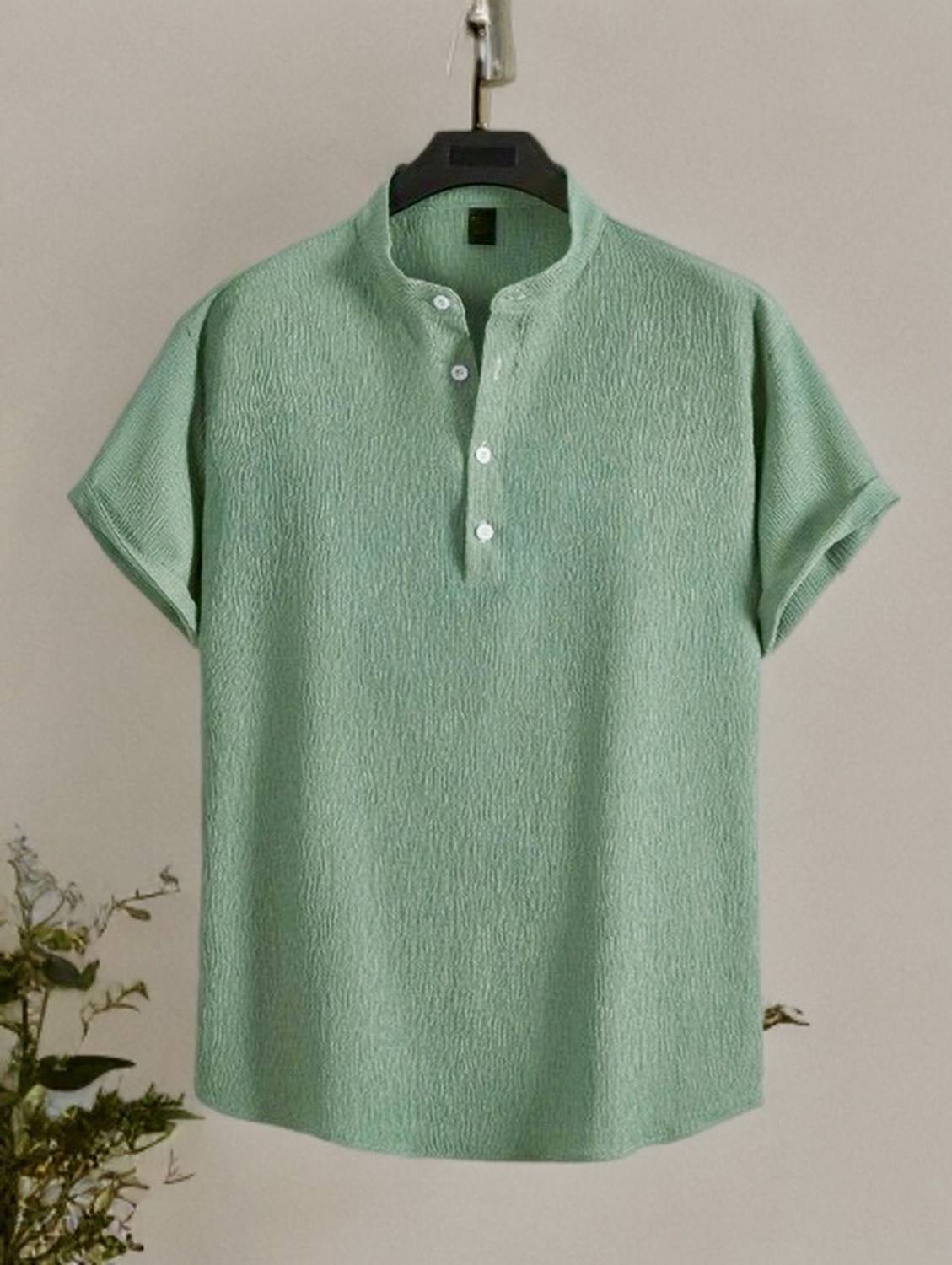 BlueMatrix Men Solid Casual Light Blue Shirt
