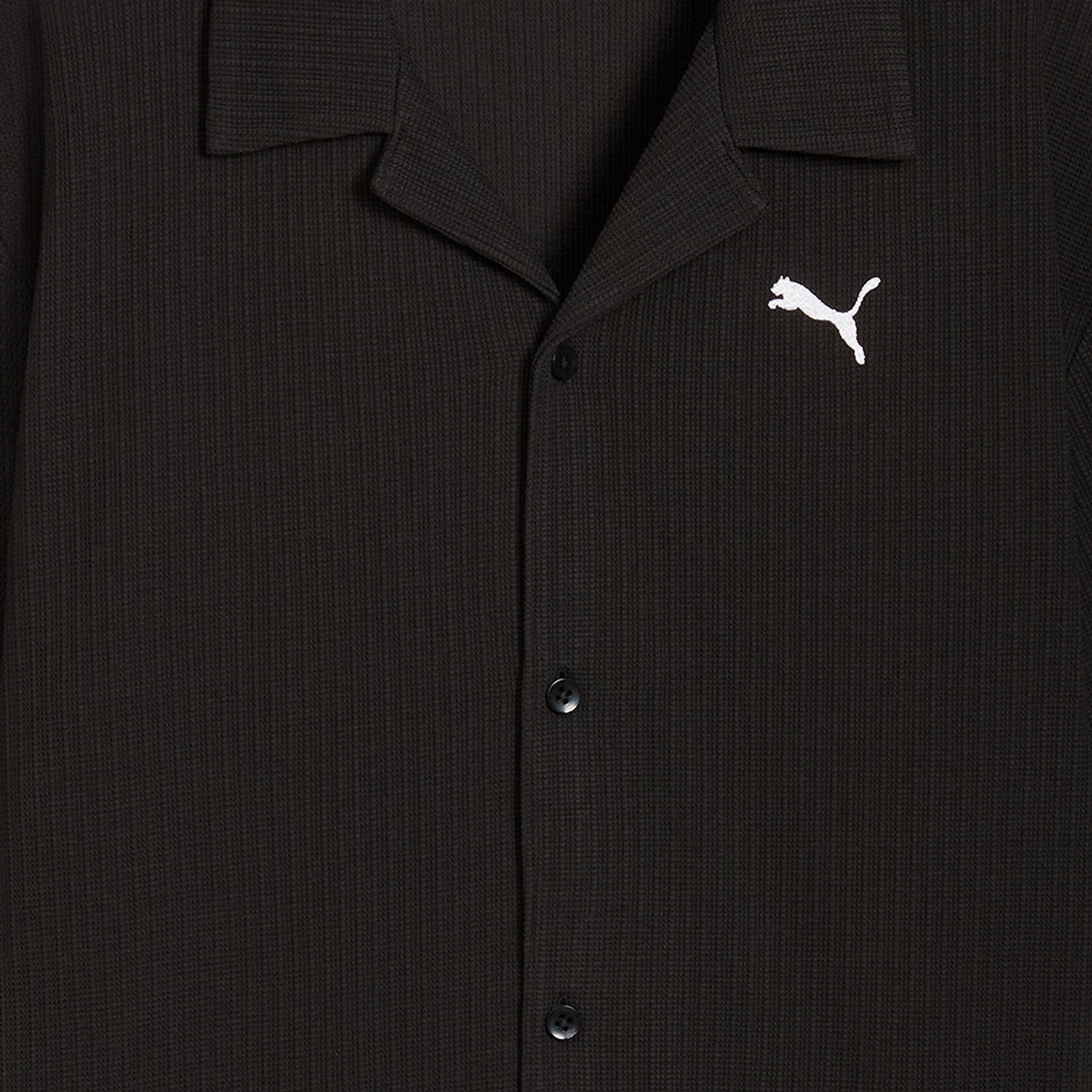 Image of PUMA Men Self Design Casual Black Shirt