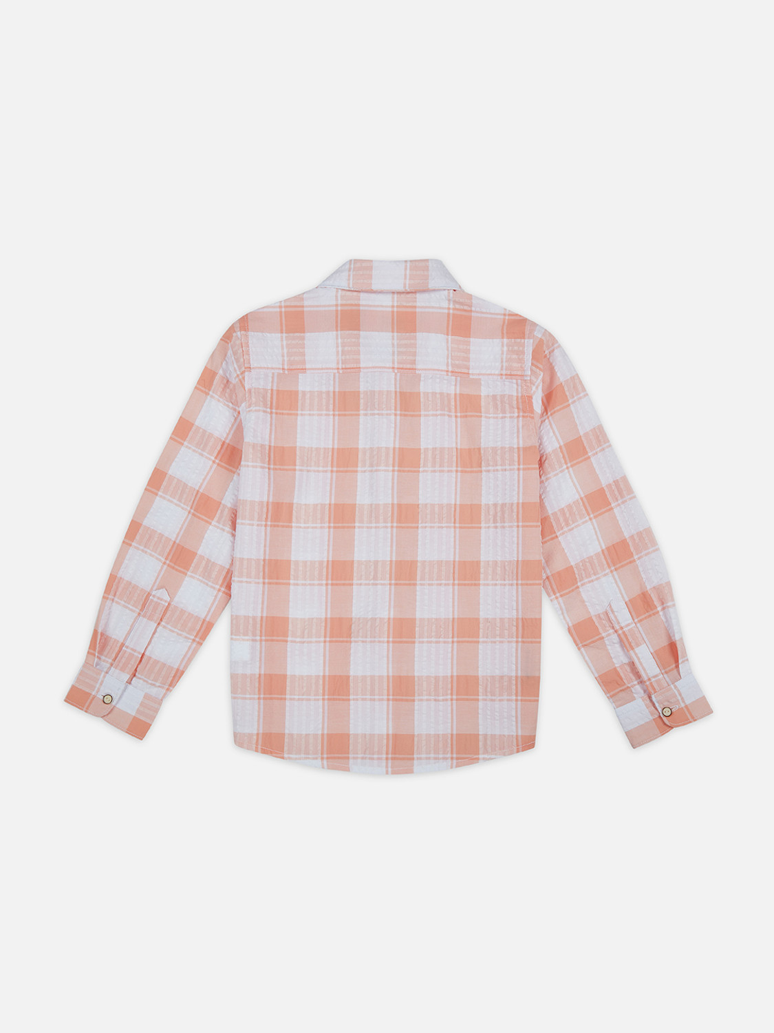 Image of Pepe Jeans Boys Checkered Casual Orange Shirt