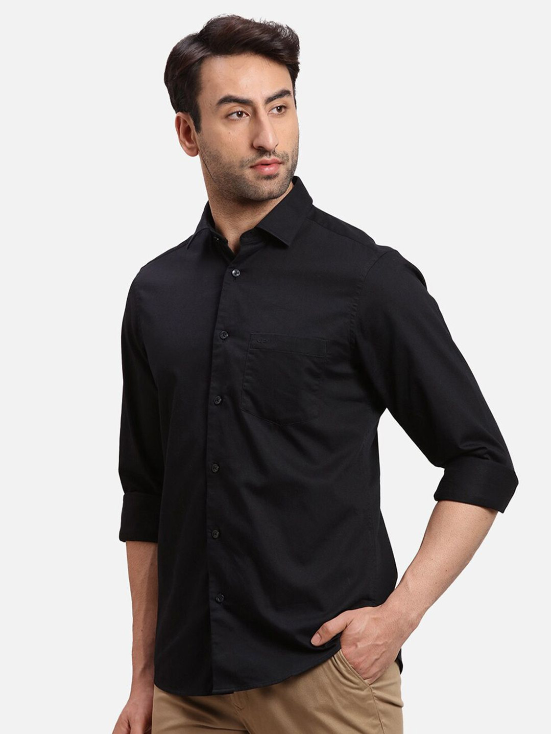 Image of COLORPLUS Men Regular Fit Solid Casual Shirt