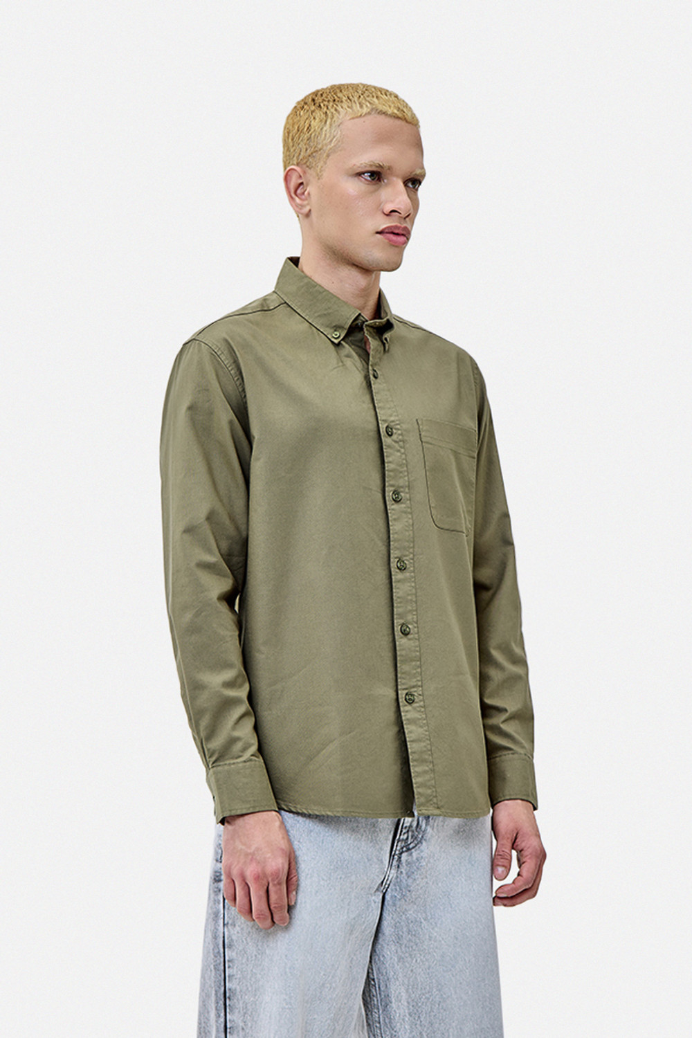 Image of Snitch Men Solid Casual Green Shirt