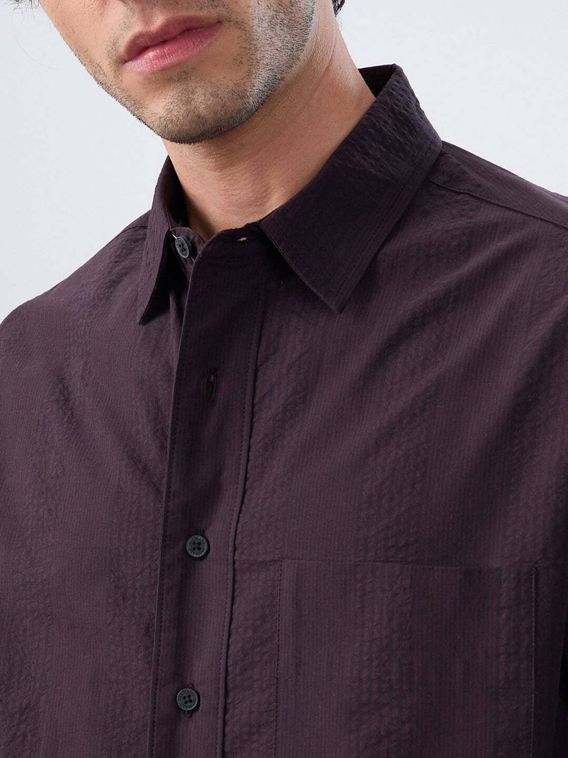 VASTRADO Men Purple Casual Shirt - Image 5
