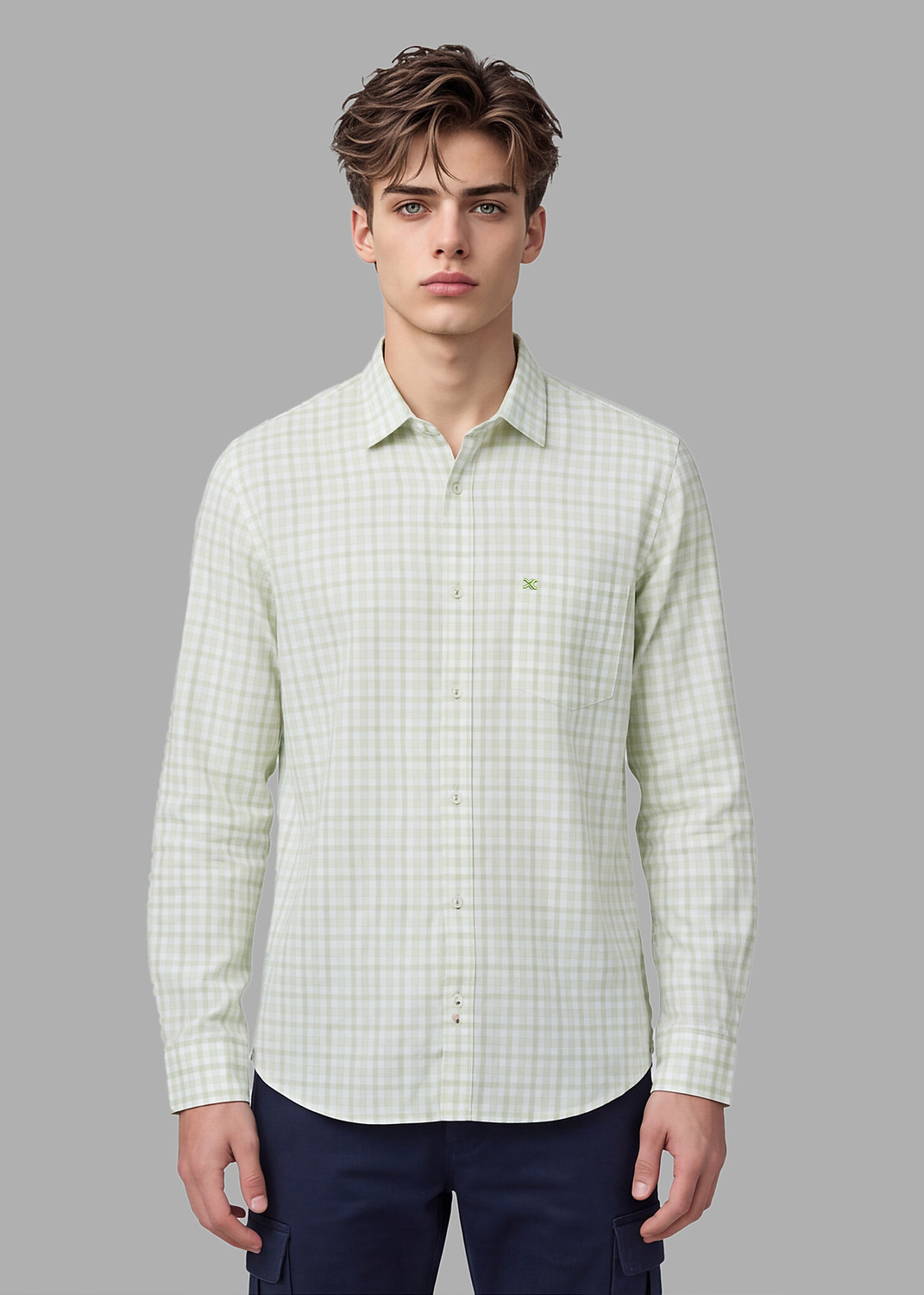 Image of KILLER Men Slim Fit Checkered Casual Shirt