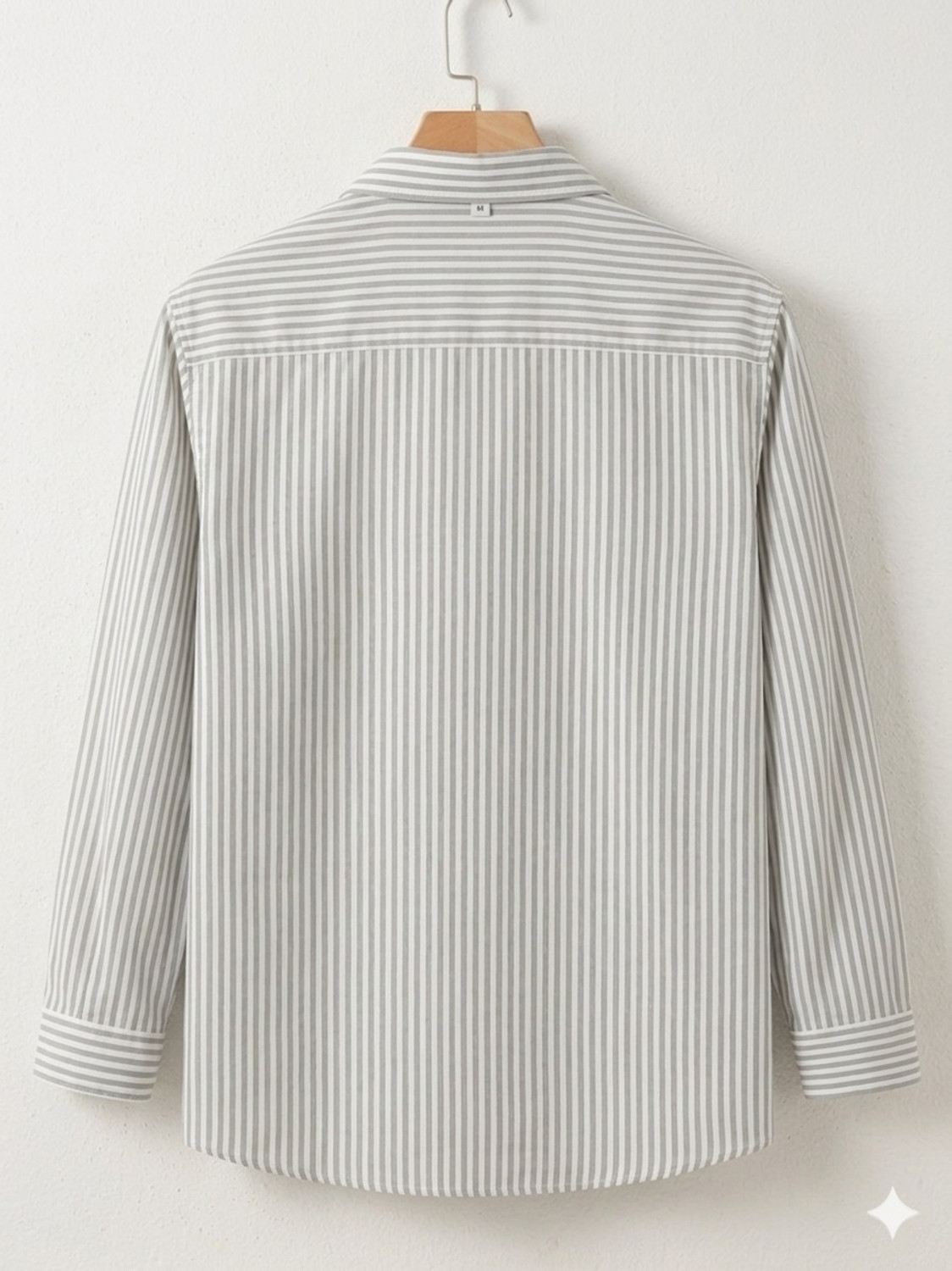 Image of METRONAUT Men Striped Casual Grey Shirt
