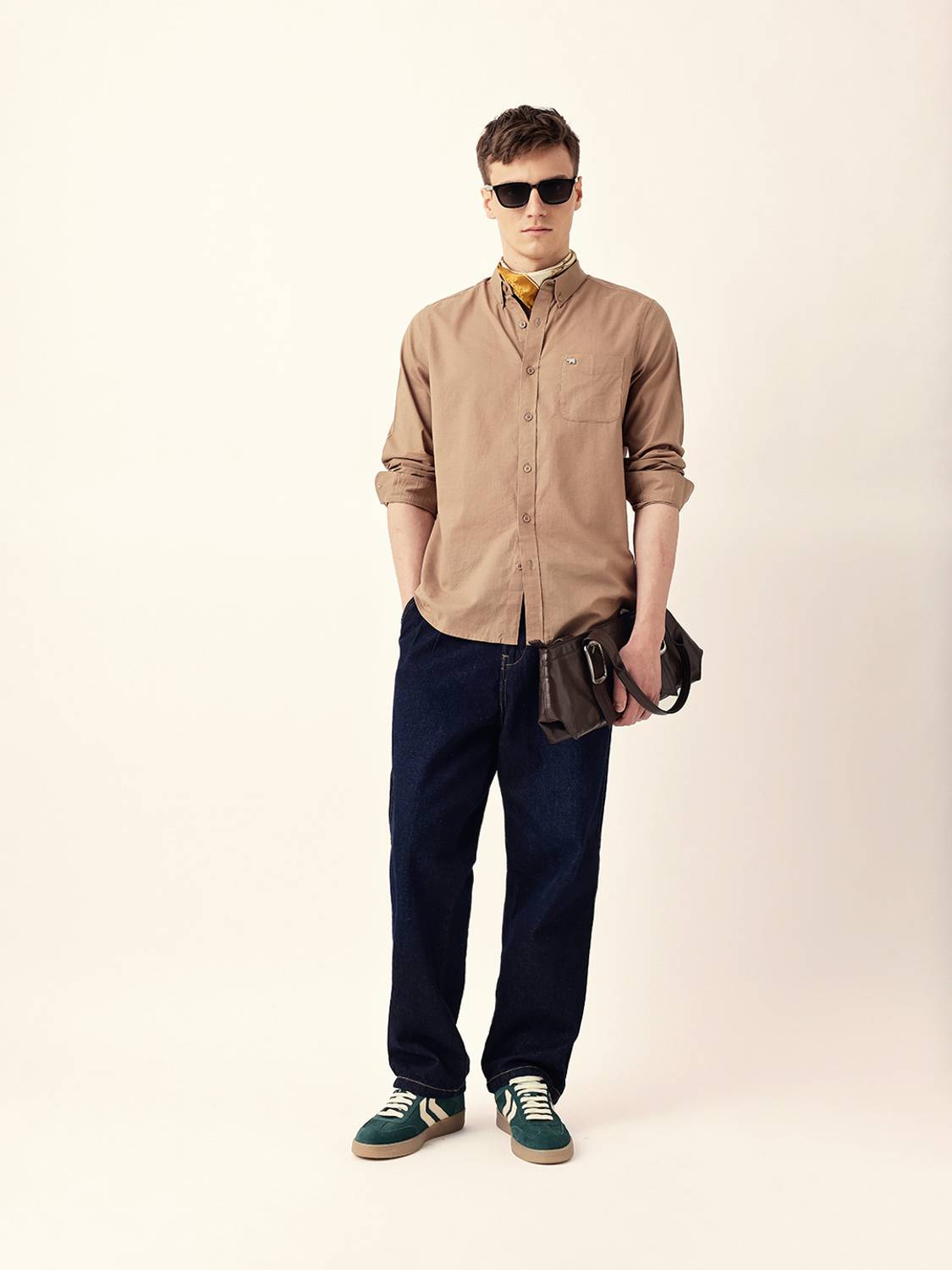 THE BEAR HOUSE Men Solid Casual Brown Shirt - Image 4