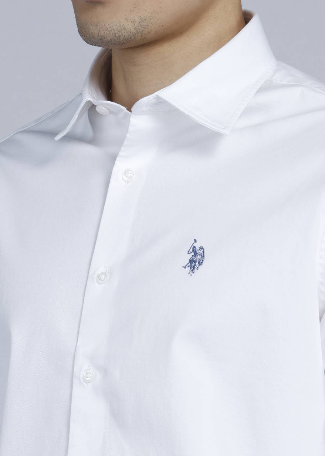 U.S. POLO ASSN. Men Solid Casual White Shirt - Image 5