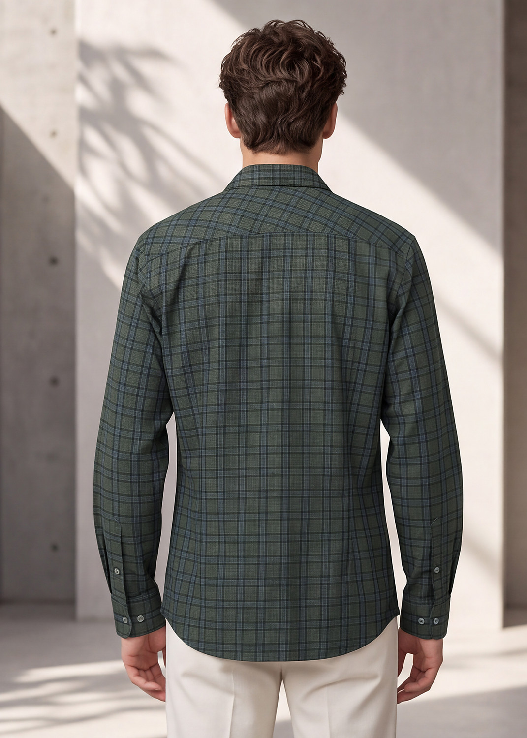 Image of KILLER Men Slim Fit Checkered Formal Shirt