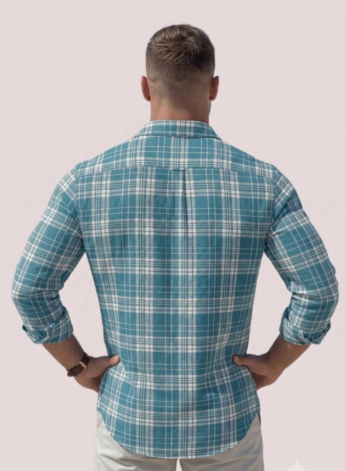 Roadster Men Checkered Casual Blue Shirt - Image 2