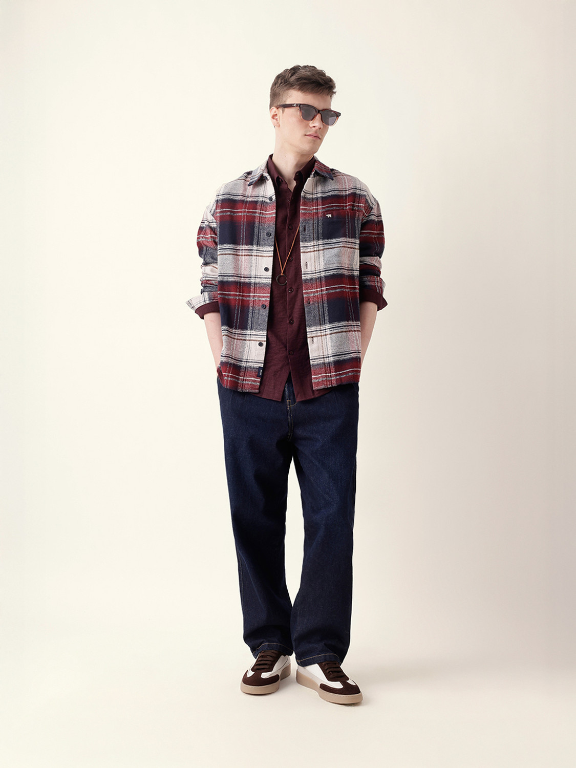 Image of THE BEAR HOUSE Men Checkered Casual Multicolor Shirt