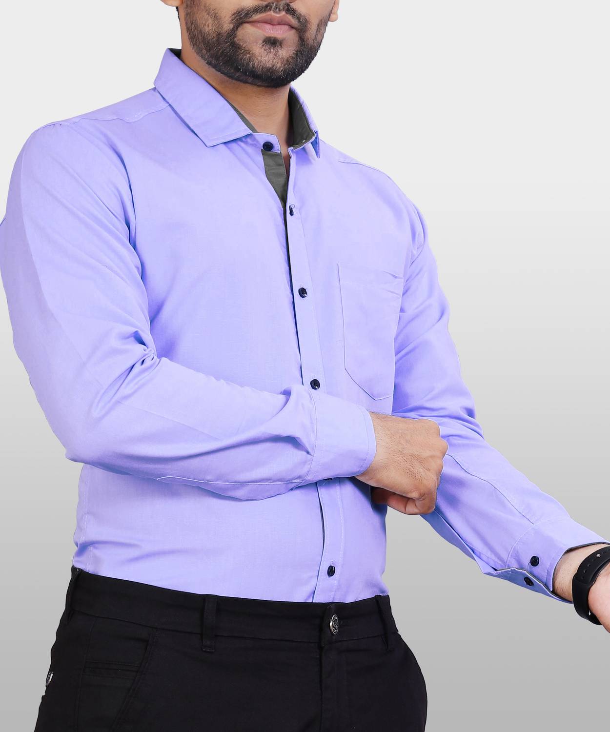 METRONAUT Men Regular Fit Solid Spread Collar Casual Shirt