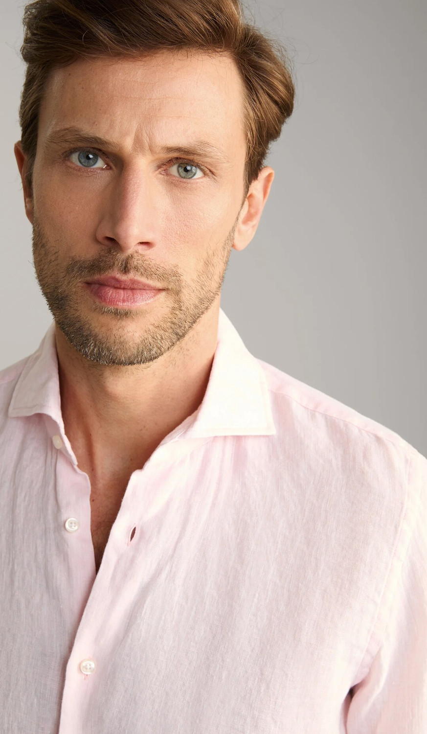 Image of Common Men Men Solid Formal Pink Shirt