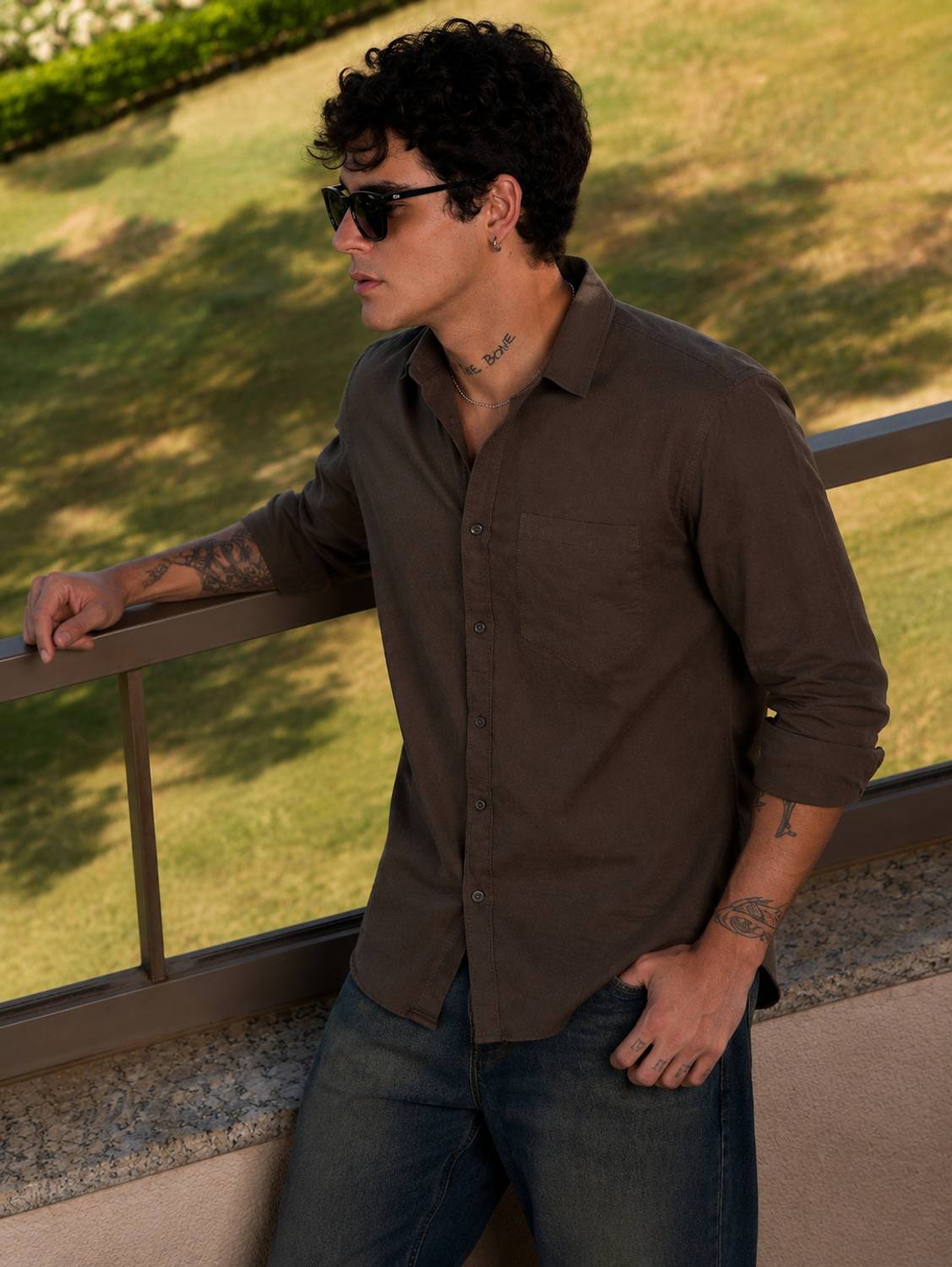Roadster Men Brown Casual Shirt - Image 3