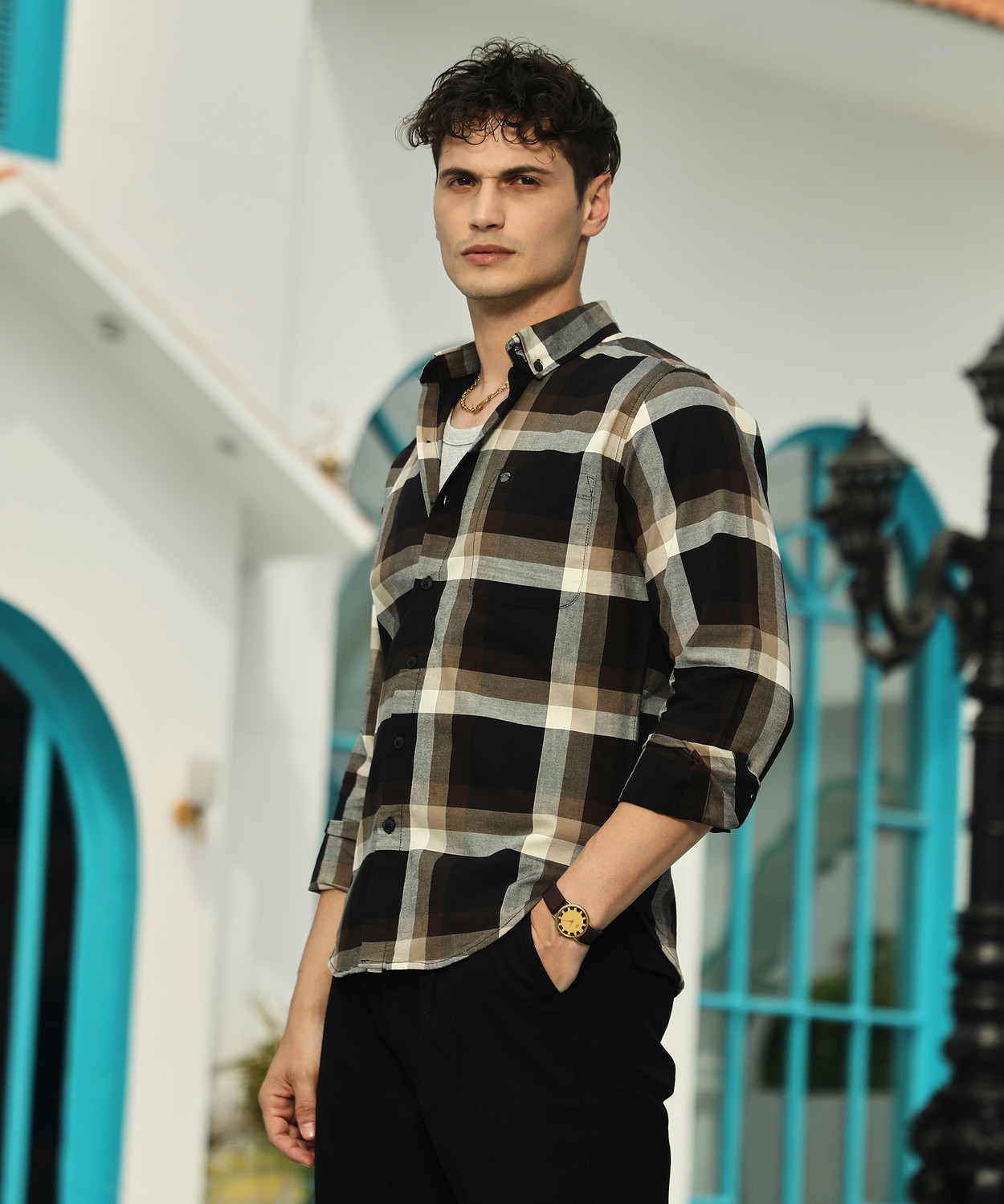 Image of CAHOOT Men Printed Casual Multicolor Shirt