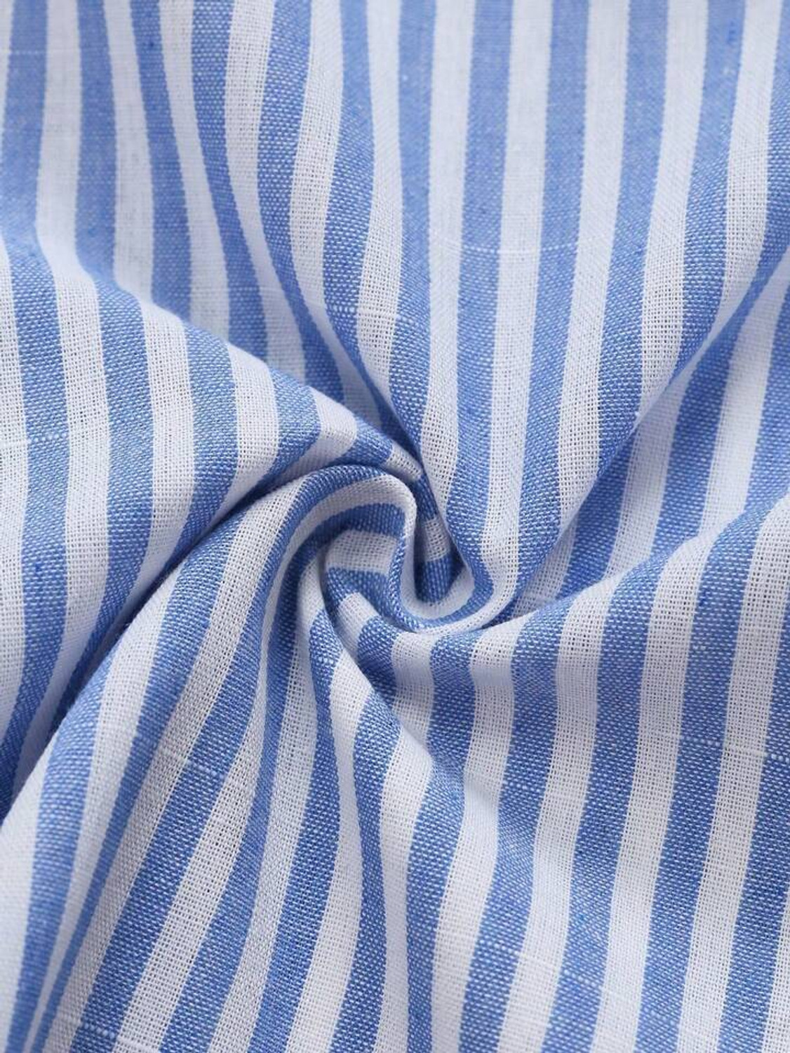 Image of zain traders Women Striped Casual Light Blue Shirt