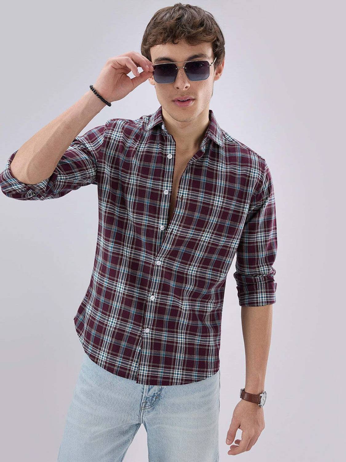 VASTRADO Men Checkered Multicolor Shirt - Image 4