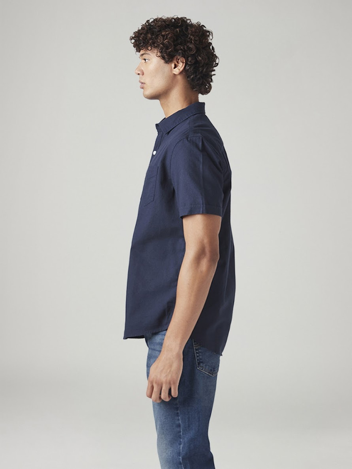 Image of LEVI'S Men Solid Casual Blue Shirt