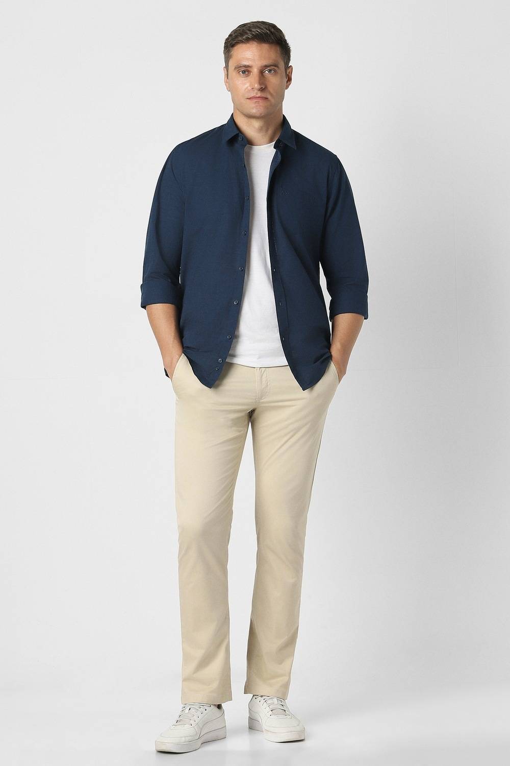 PETER ENGLAND Men Dark Blue Shirt - Image 2