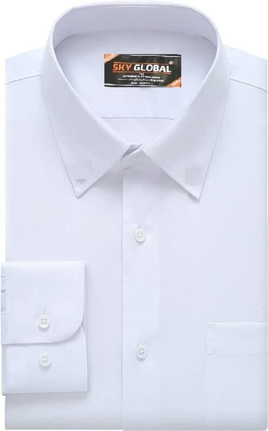 Image of Sky Global Men Solid Casual White Shirt