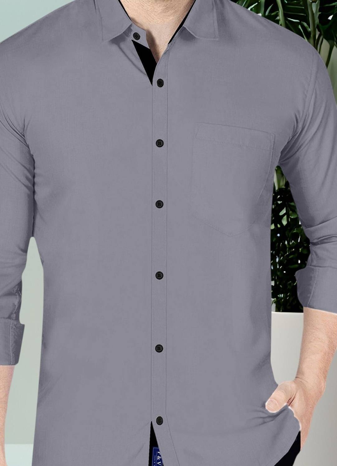 Flipkart SmartBuy Men Grey Casual Shirt - Image 4