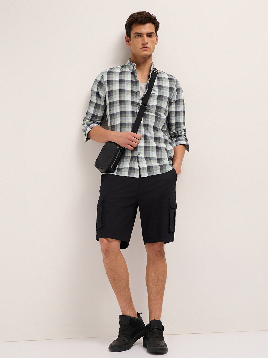 Image of THE BEAR HOUSE Men Checkered Casual Multicolor Shirt