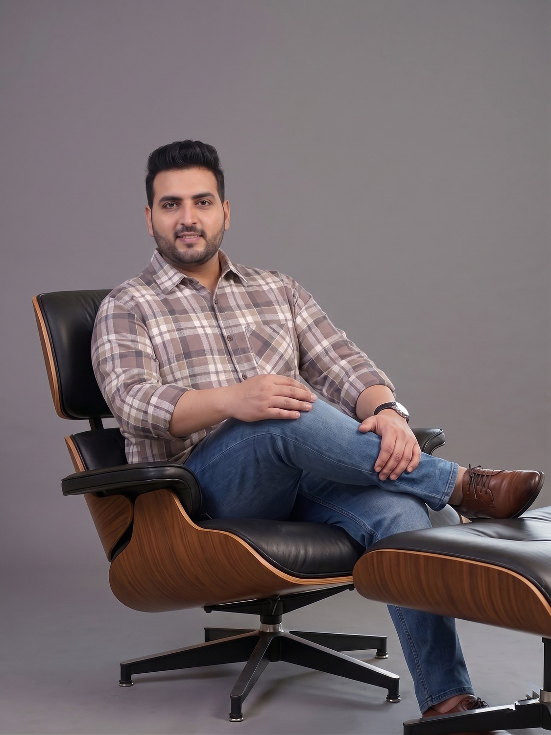 Image of YELLOWDASH Men Checkered Casual Multicolor Shirt