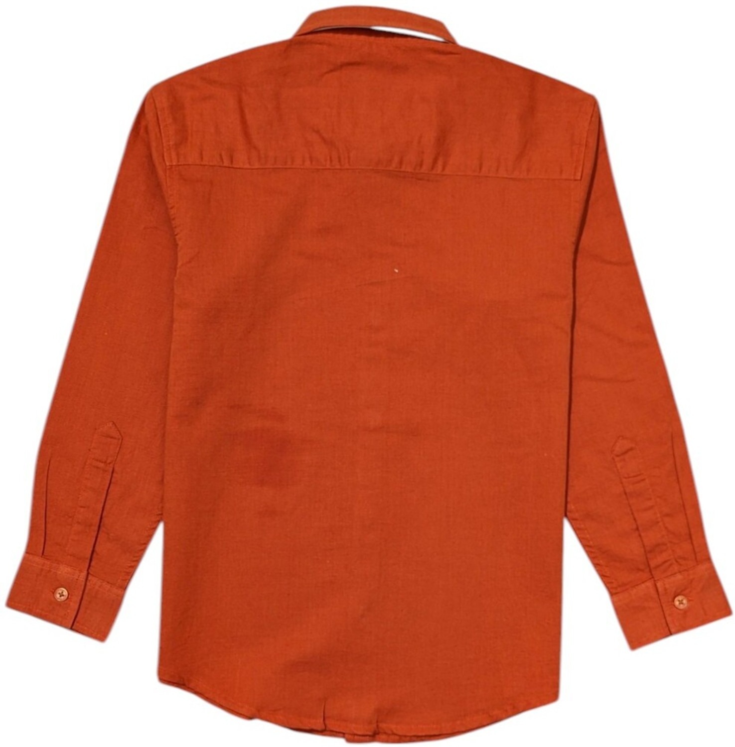 Image of GINI & JONY Boys Solid Casual Orange Shirt