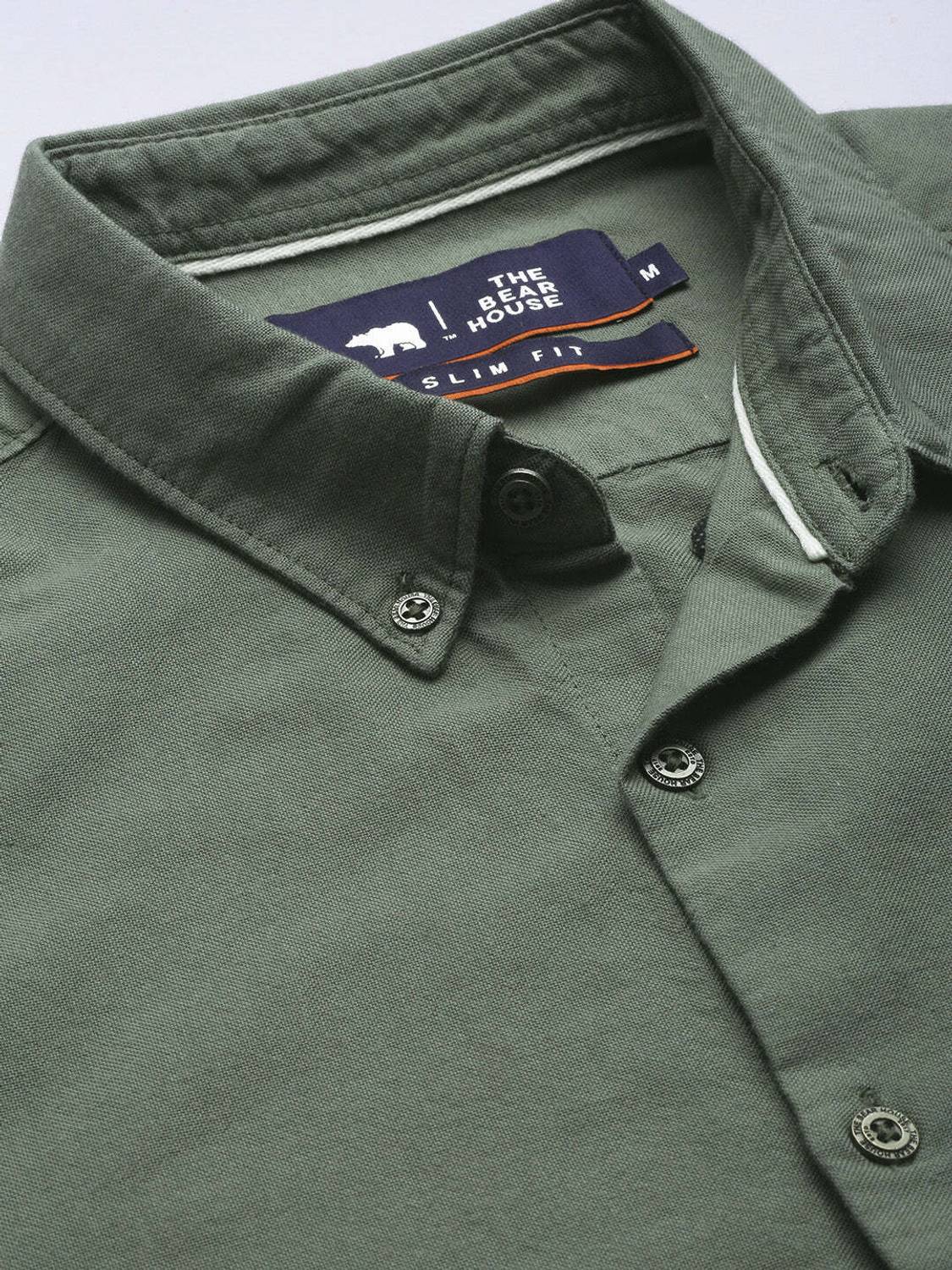 THE BEAR HOUSE Men Green Casual Shirt - Image 2