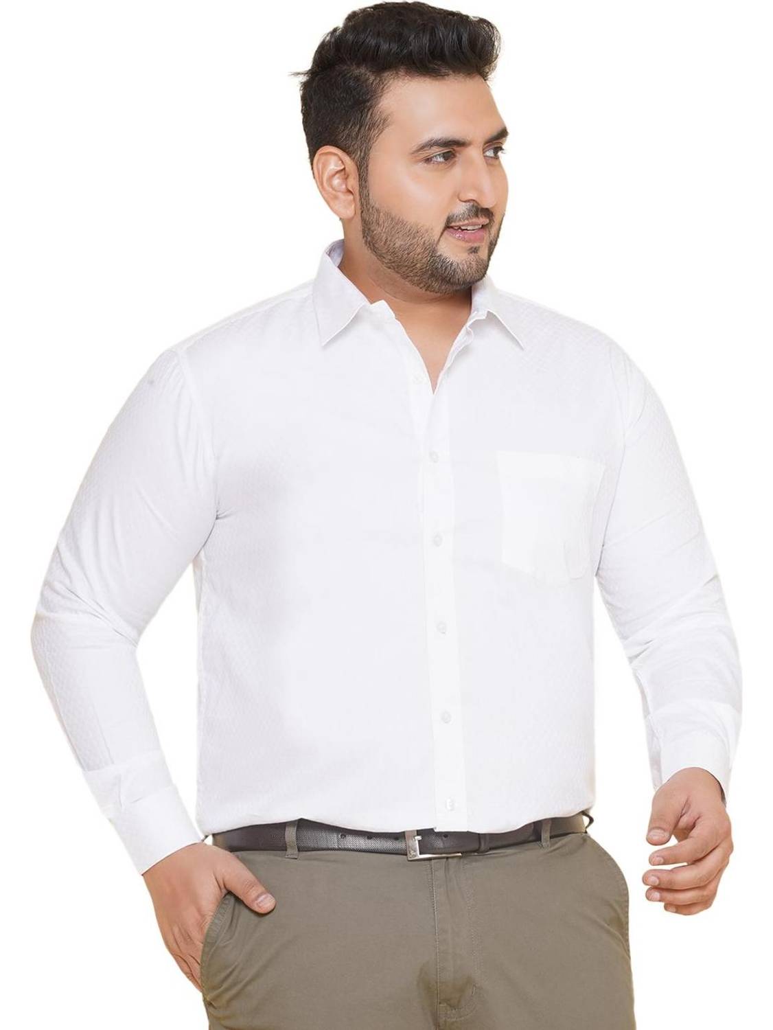 METRONAUT PLUS Men White Formal Shirt - Image 1