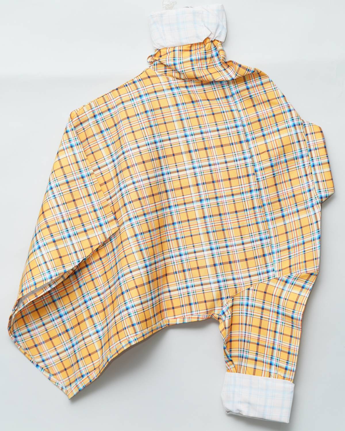 N AND J Men Checkered Yellow Shirt - Image 3