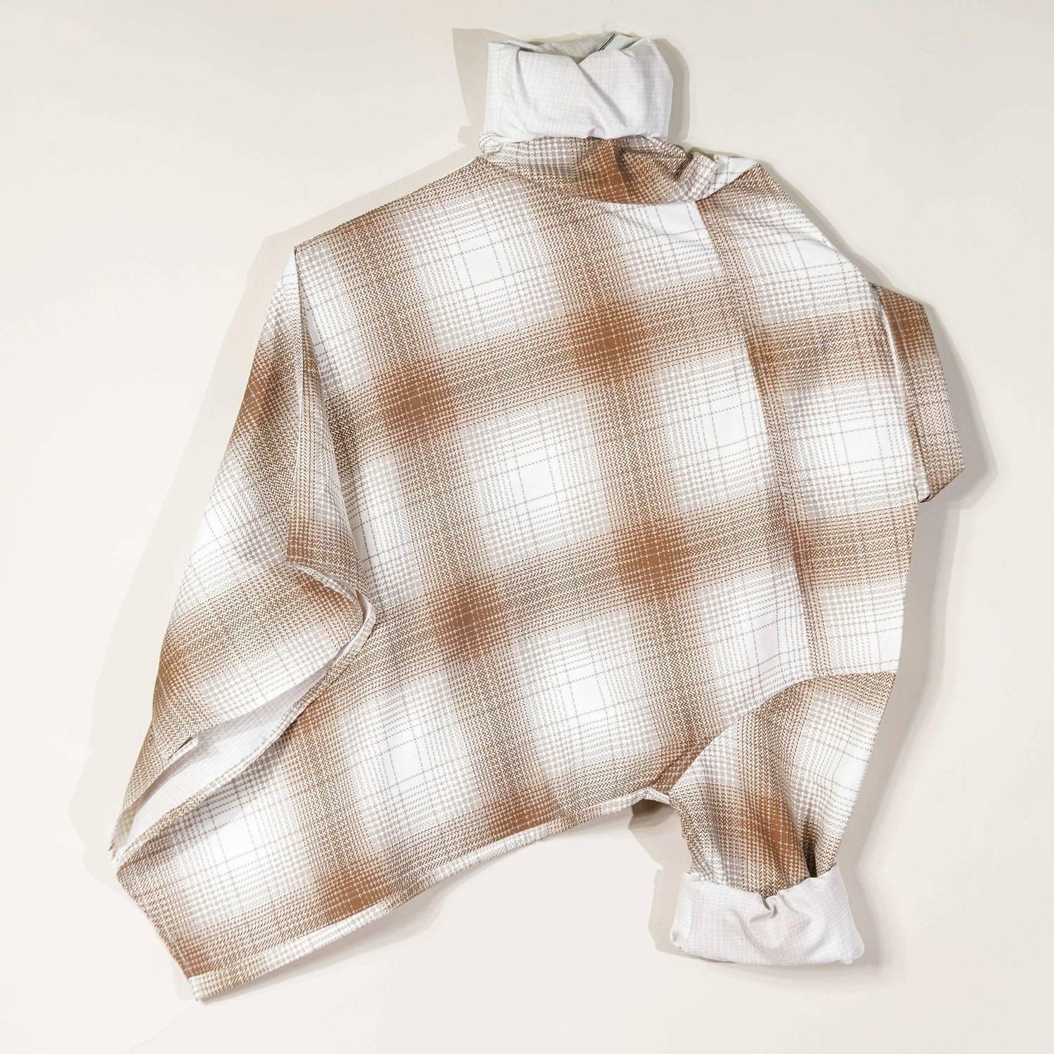 bollydolldesigner Men Checkered Casual Brown, White Shirt - Image 2
