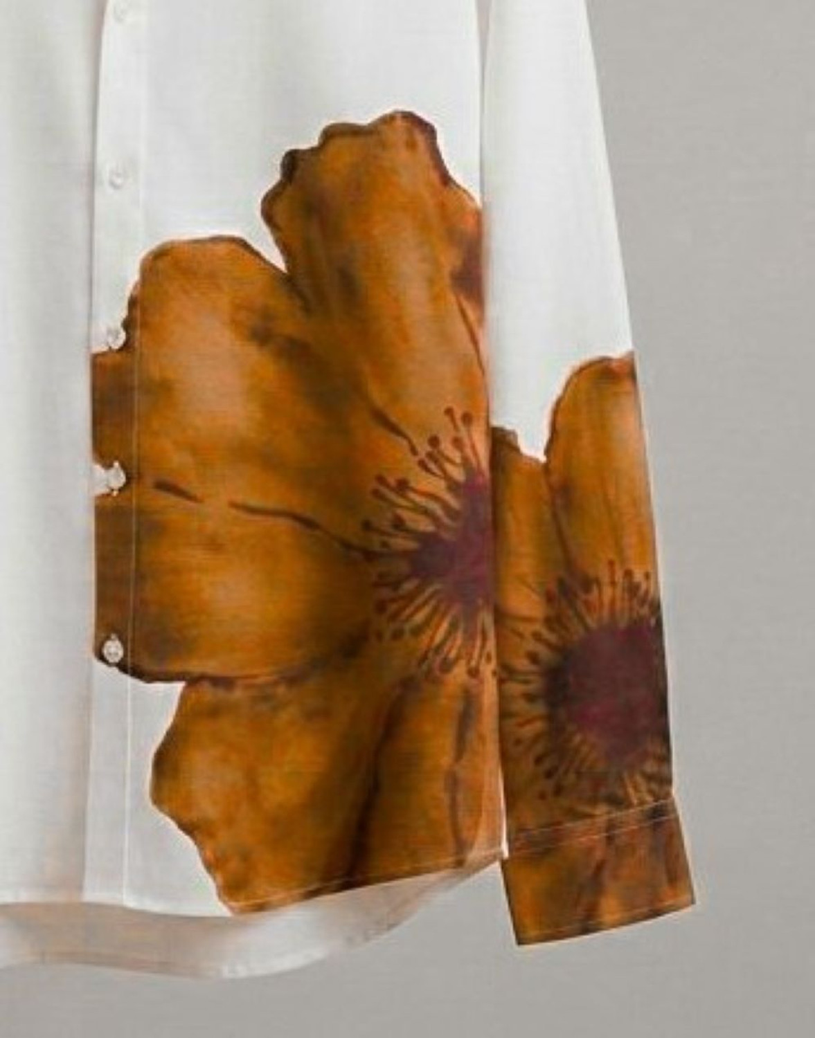 Image of SECARO Men Printed, Self Design Casual White, Brown Shirt