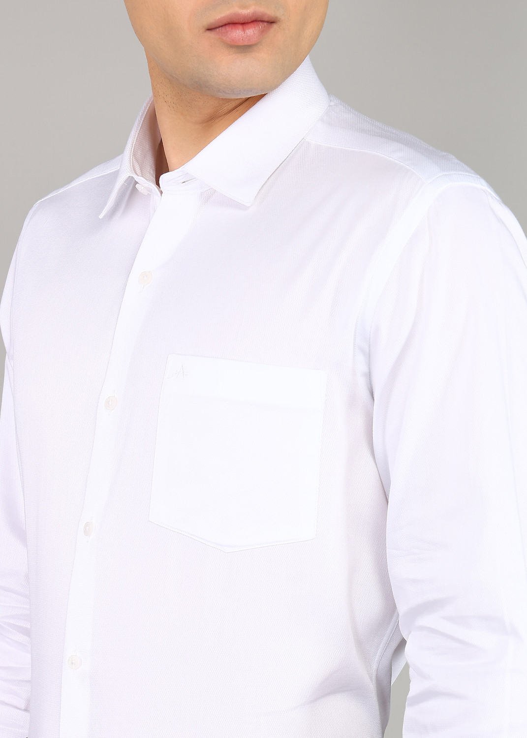 Image of ARROW Men Solid Formal White Shirt