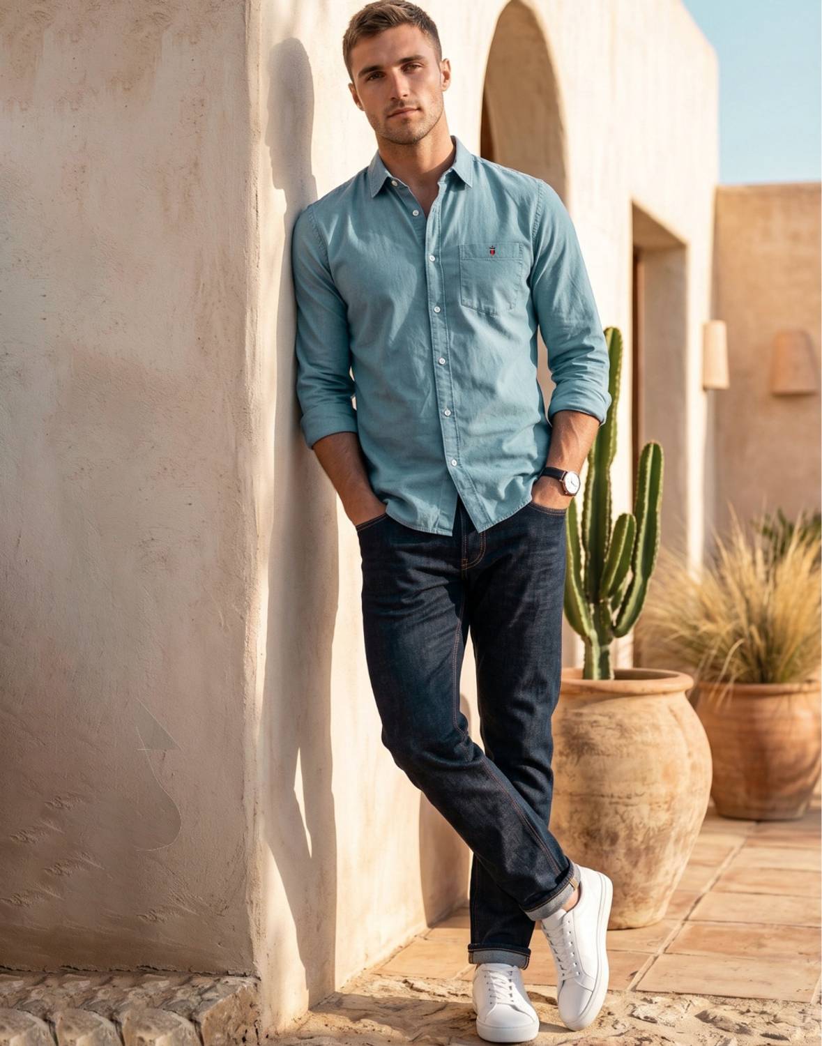 Louis Philippe Men Blue Casual Shirt - Image 2