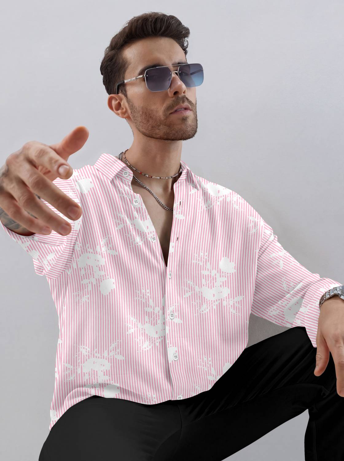 SANBROS Men Regular Fit Printed Casual Shirt - Image 2